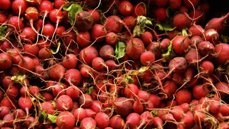 primer plano de los nabos en sección ecológica