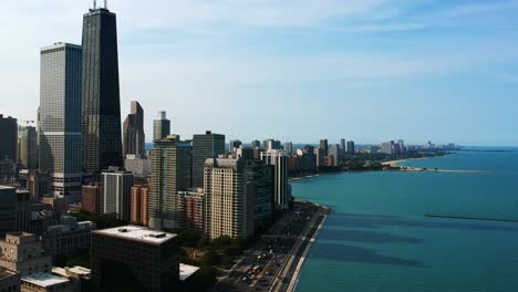 Increíble-Puesta-De-Sol-Entre-Los-Edificios-De-Chicago