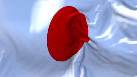 japan flag waving in wind slow motion animation . 4k realistic fabric texture flag smooth blowing on a windy day continuous seamless loop background.