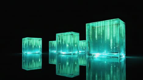 abstract digital cubes