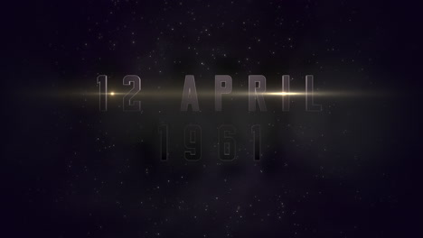 animation closeup text with motion neon lights in galaxy