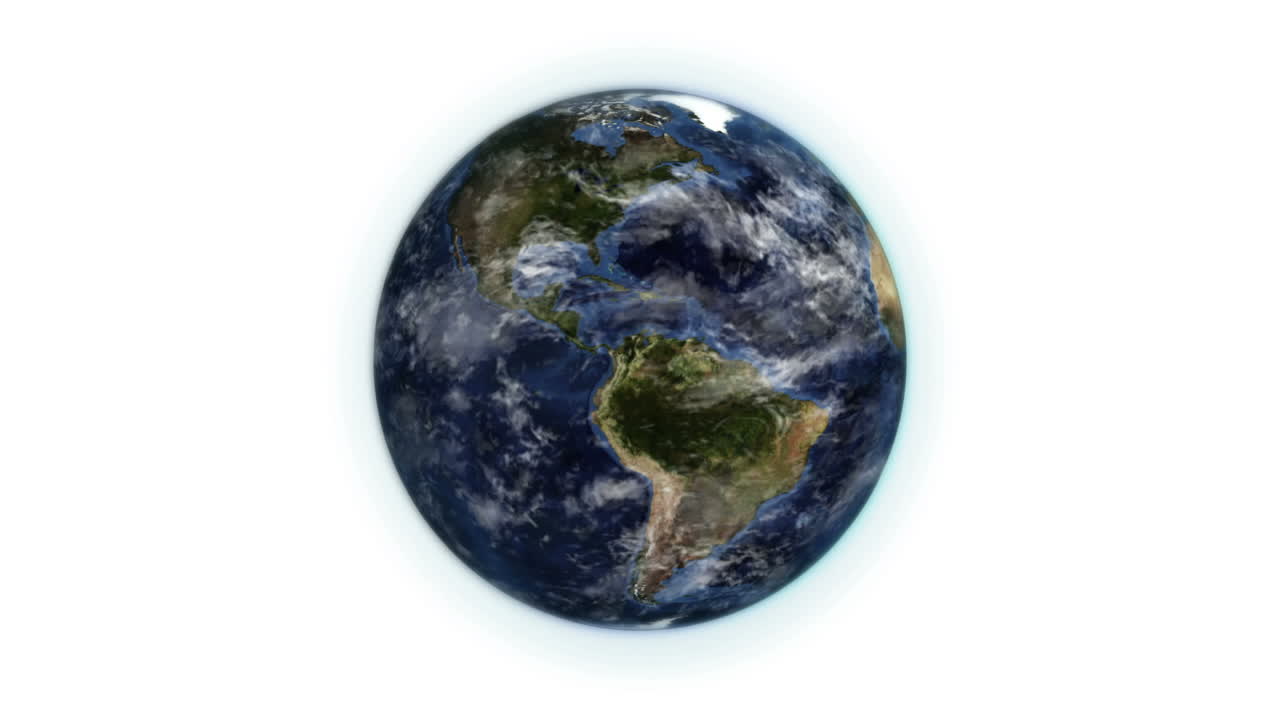 tierra en movimiento con nubes en movimiento con imagen de fuente cortesía de nasa.org