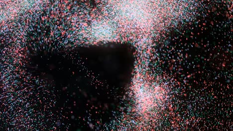 abstract colorful particle explosion