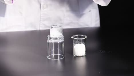 science experiment with ice and salt