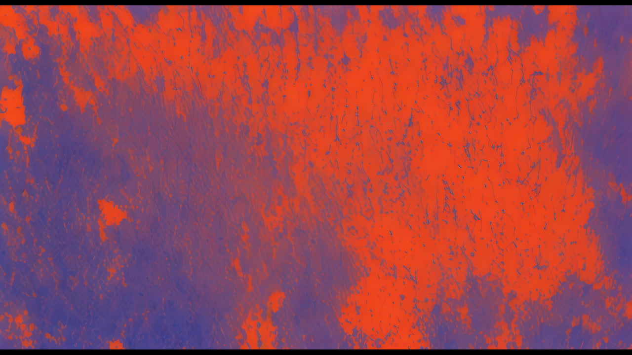 Animation of red shapes moving on blue background