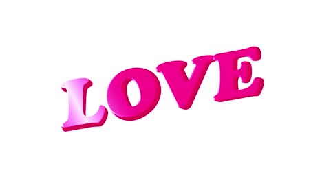 feliz día de san valentín banner de texto de las redes sociales. amor animado texto gráfico de movimiento brillar con pop colores rosados.pantalla en un post sencillo de moda en fondo blanco. imágenes de bodas creativas video 4k.