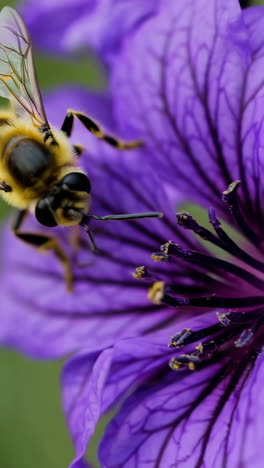 honeybee on a purple flower