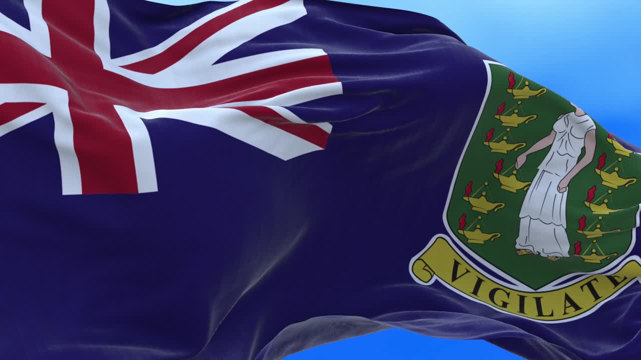 Seamless loop of British Virgin Islands flag.