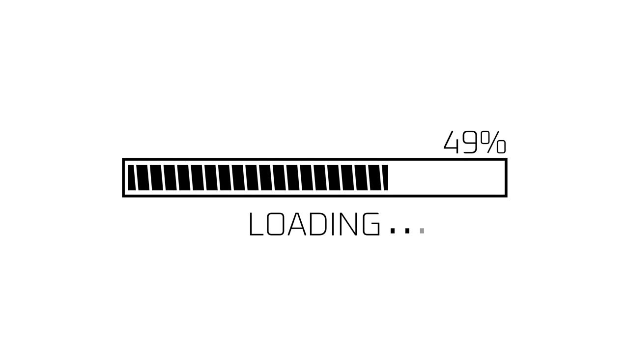 Minimalist Digital Loading Progress Bar Animation