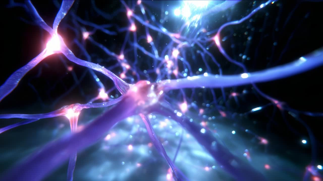 Exploring the Intricate Network of Neurons: A Close-up View of Nerve Cells, Synaptic Connections, and the Flow of Electrical Signals in the Nervous System, Illuminating Cellular Activities and Functions