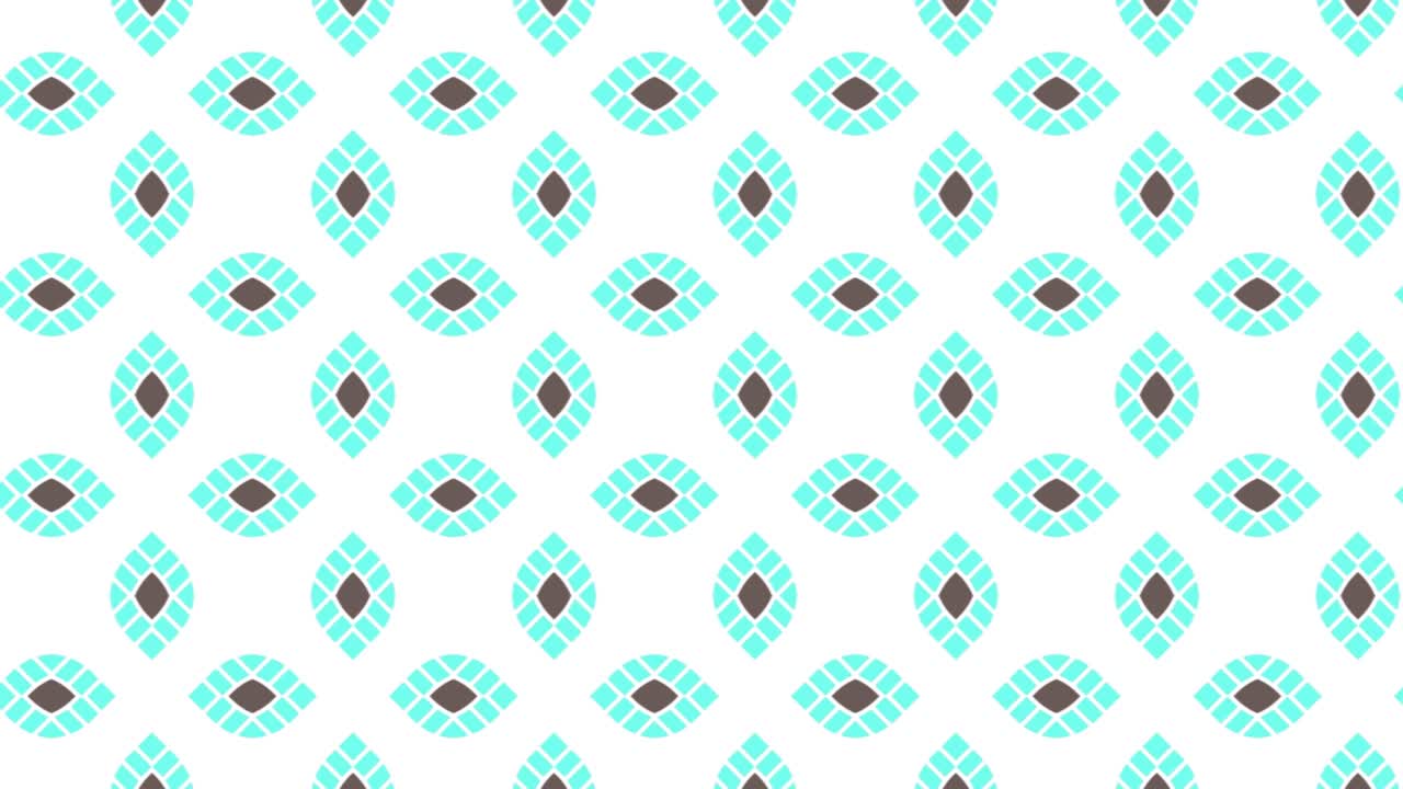 Leafy pale blue brick tile animation loop