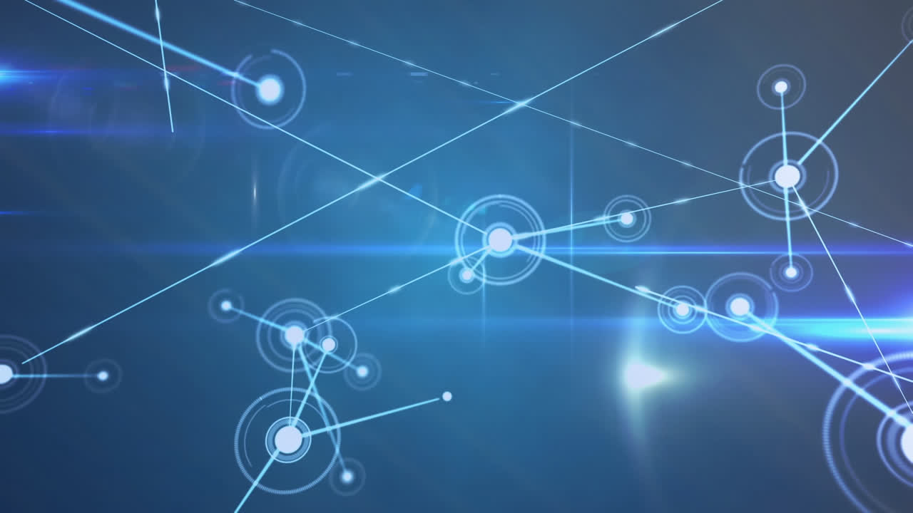 아이콘으로 연결된 네트워크의 애니메이션