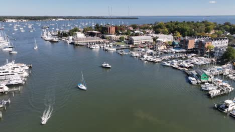 annapolis maryland aerial of boats in harbor