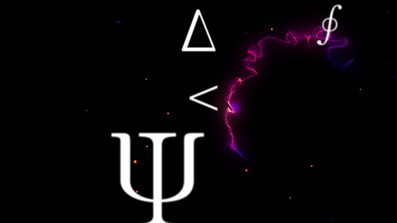 animación de símbolos matemáticos que se mueven en el fondo