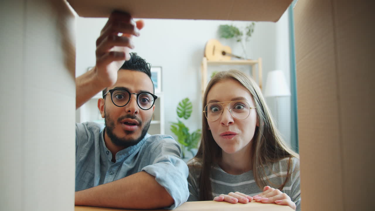 Excited Couple Moving In