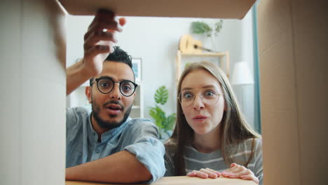 Excited Couple Moving In