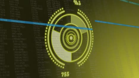 animación del escaneo del alcance sobre el procesamiento de datos