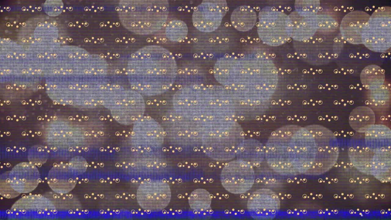 Glitch pattern animating on screen by error, flickering circles shifting band showing malfunction