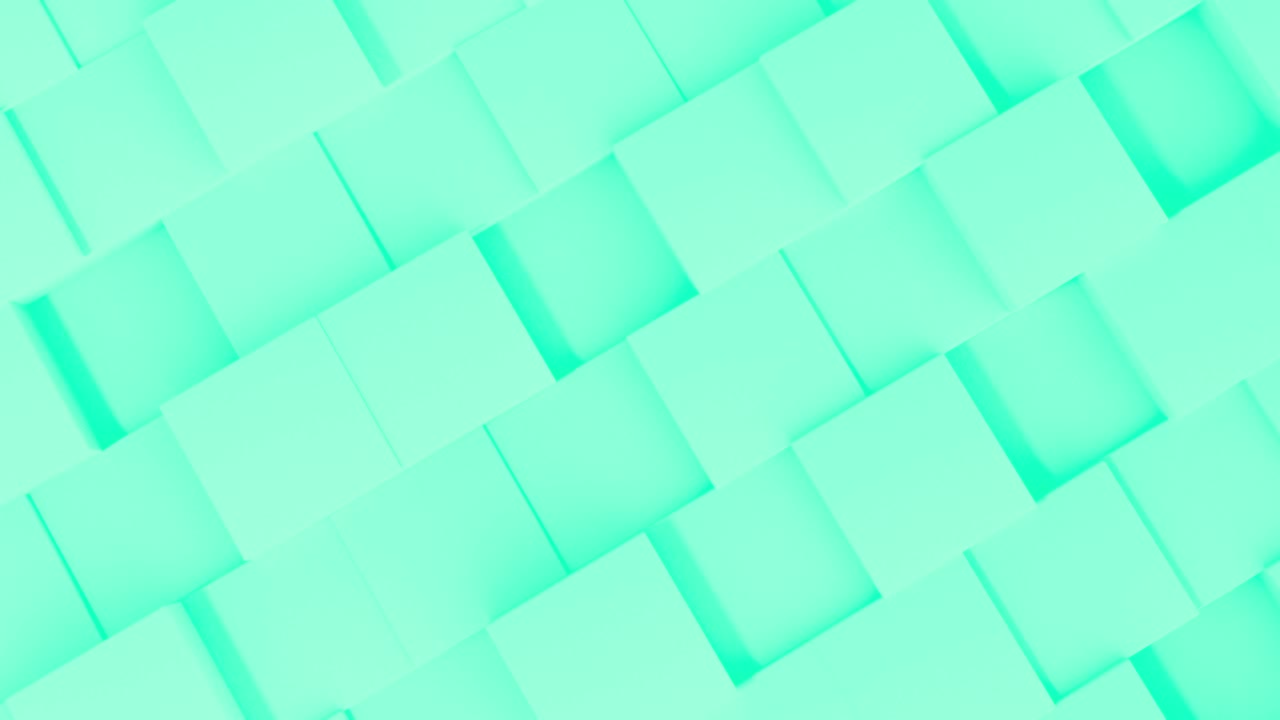animación de cubos de pared blanca de fondo abstracto en 3d. renderización por computadora de formas de imágenes. bucle.