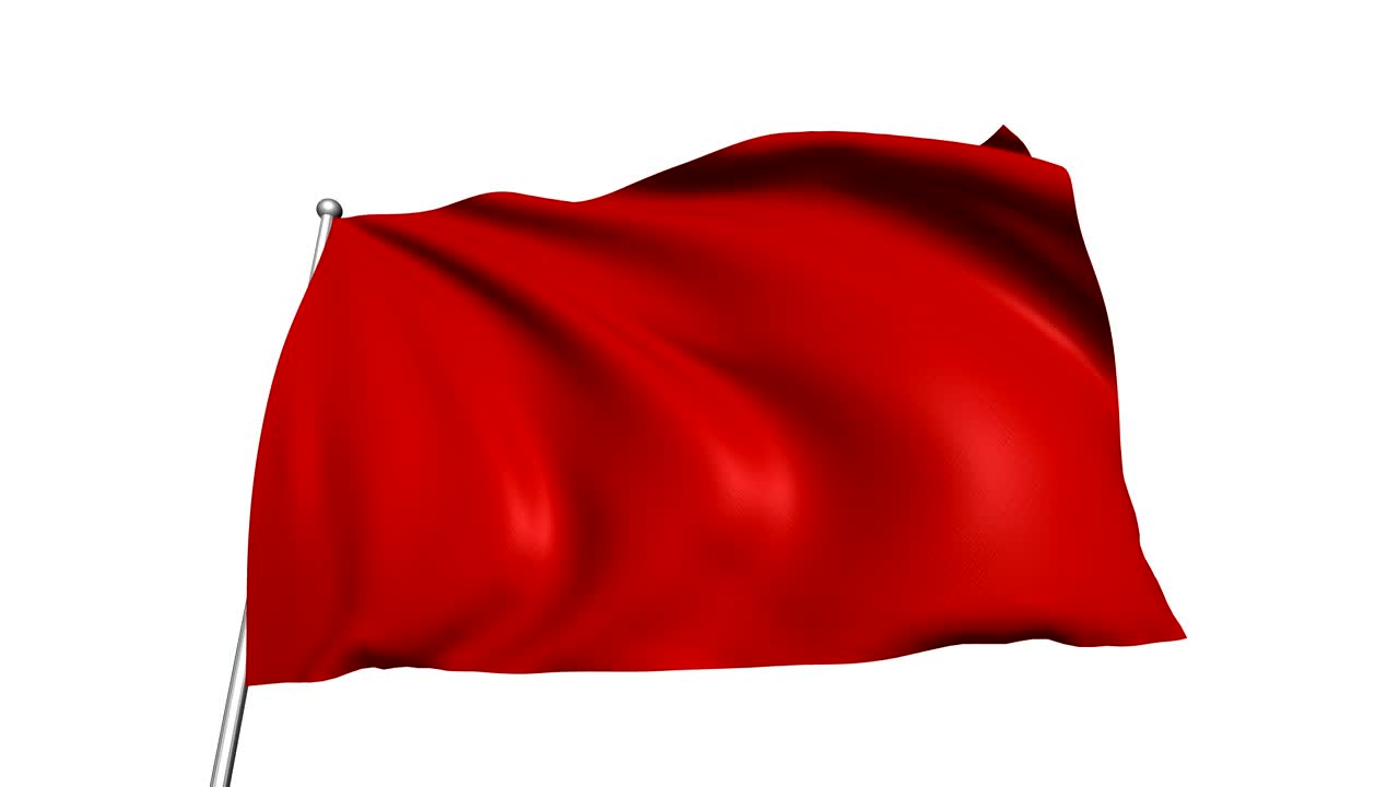 Bandiera rossa (in loop, con canale alfa)