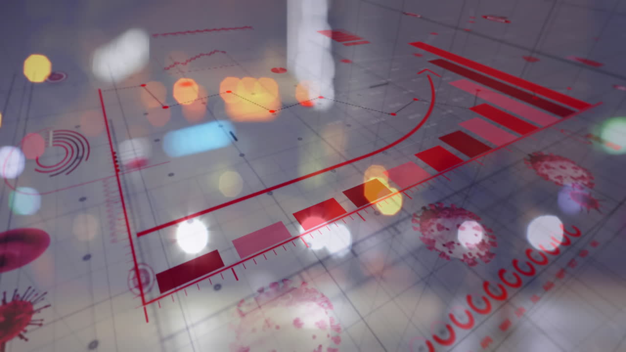 interfaz digital de coronavirus contra las personas que caminan