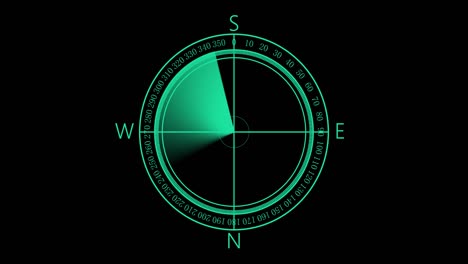 radar scanner search for enemy aircraft and ship. 3d view of radar scan over 4k resolution.