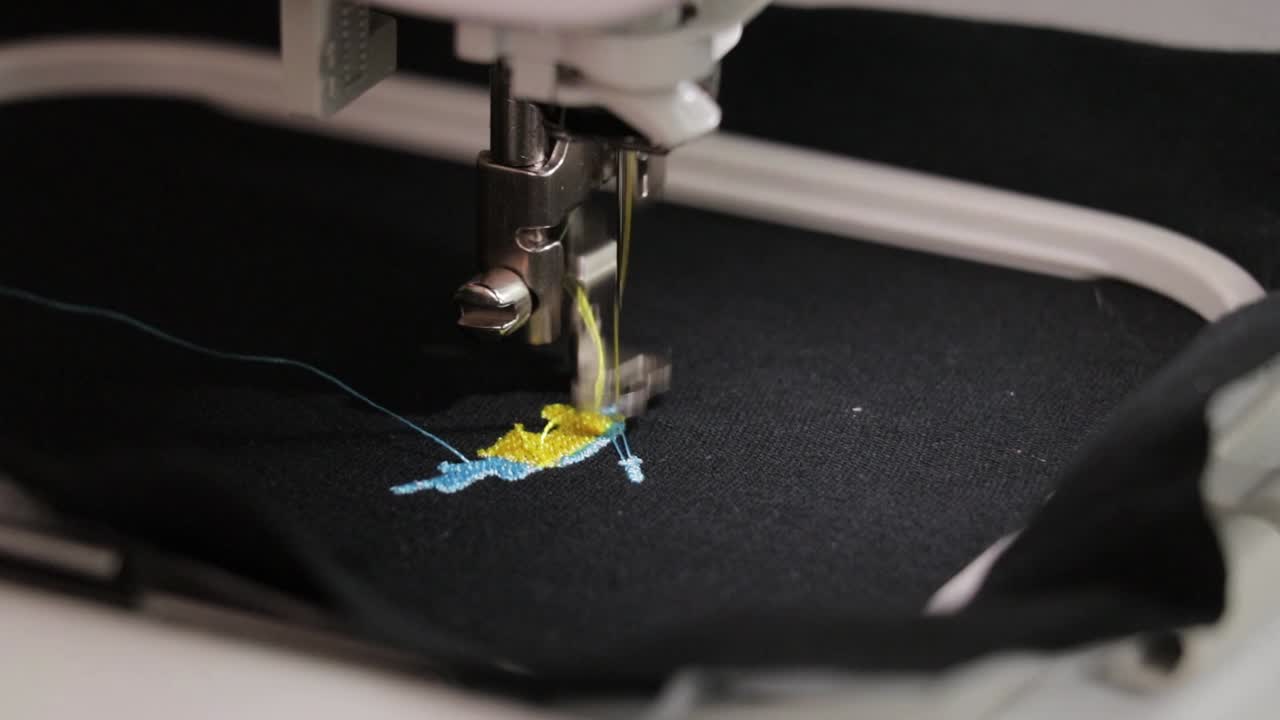 직물 자수기. 섬유 산업