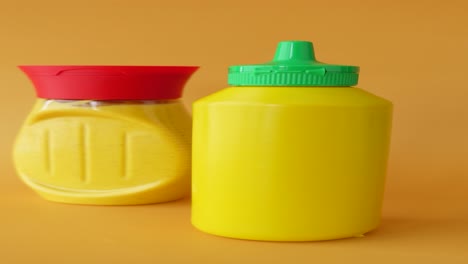 yellow mustard bottles