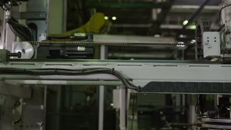 closeup magnetic machine transports gently tire ring