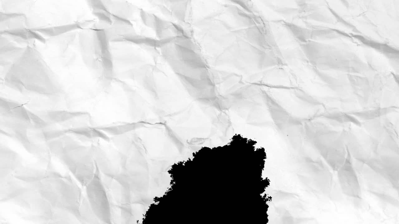 Animated Crumpled White Paper Transition with Alpha Channel