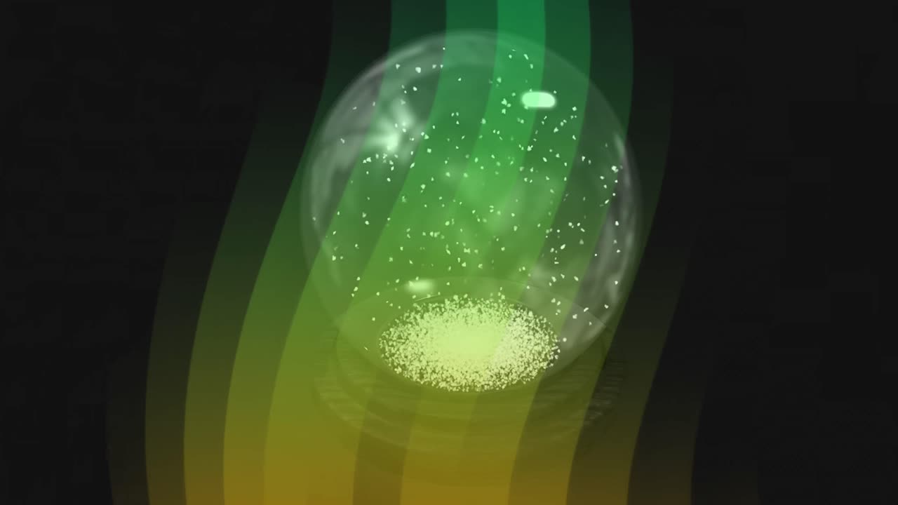 Animation of christmas snow globe over black background