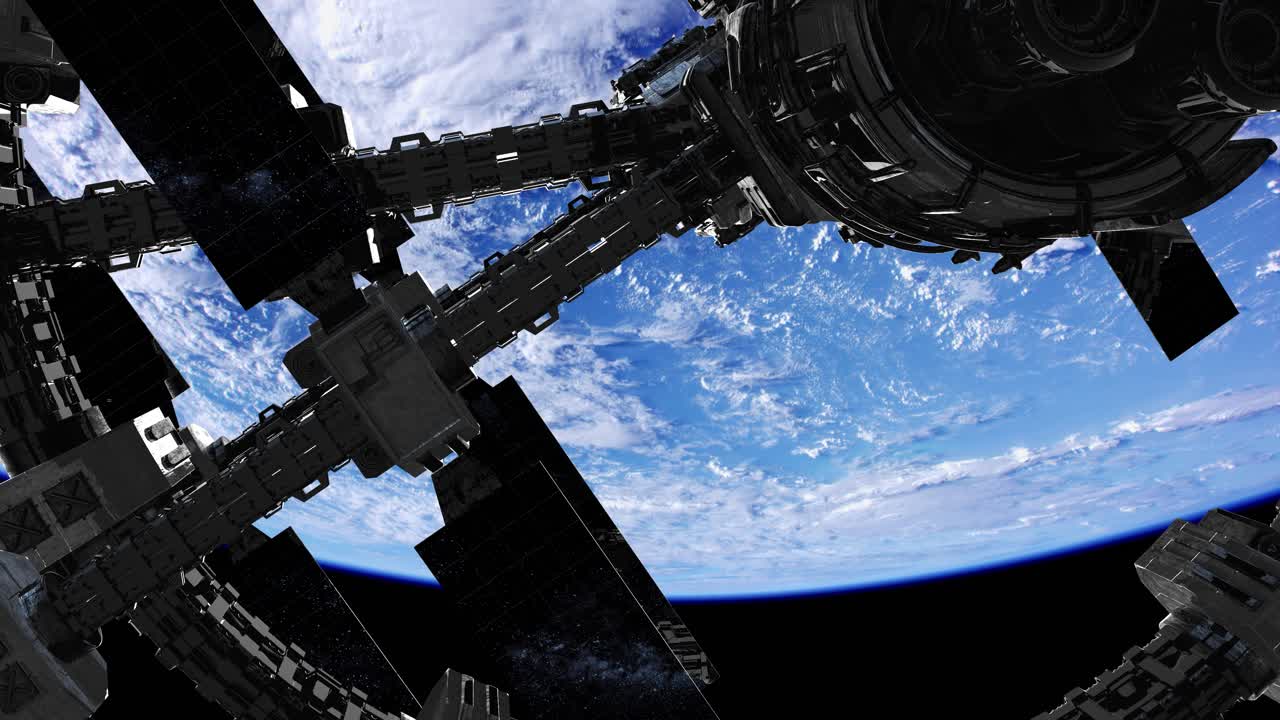 estación espacial internacional en el espacio exterior sobre el planeta tierra