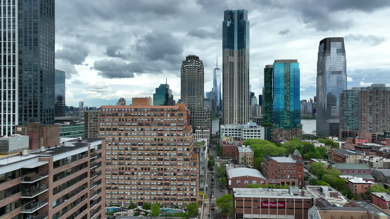 저지 시티 nj 도시 다운타운 초고층 빌딩