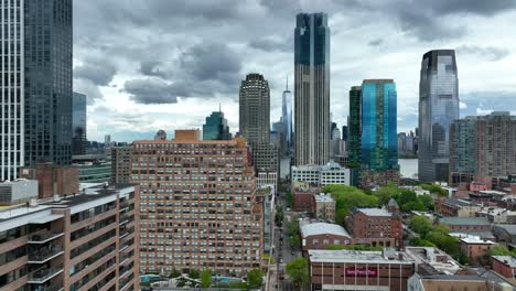 Jersey-City-NJ-Städtische-Innenstadt-Wolkenkratzer