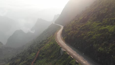 Rugged-beauty-of-the-Ma-Pi-Leng-Pass-at-Vietnam,-aerial