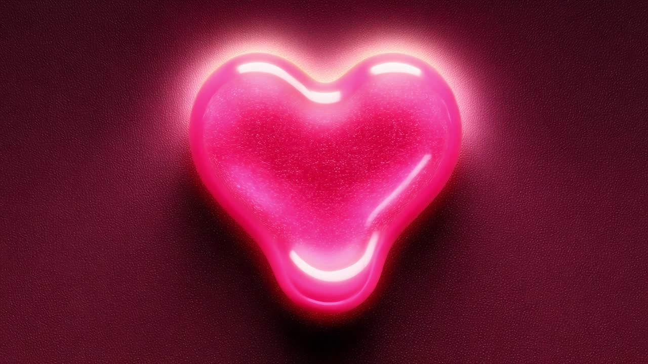 A Glowing Pink Heart: Radiant Love Symbol Emphasized with Bright Neon Lights That Captivate the Eye, Perfect for Romantic Themes and Designs Celebrating Affection and Emotion