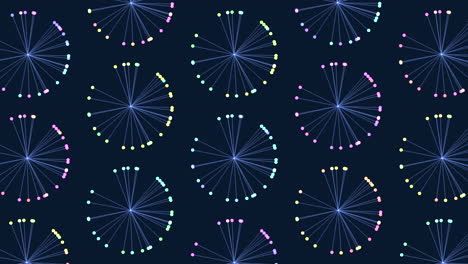 Colorful spiraling pattern of circles for vibrant designs