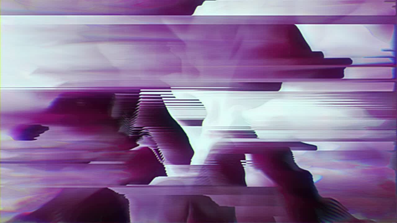 4k superposición de datos con glitches, grano, estática y clasificación de píxeles.