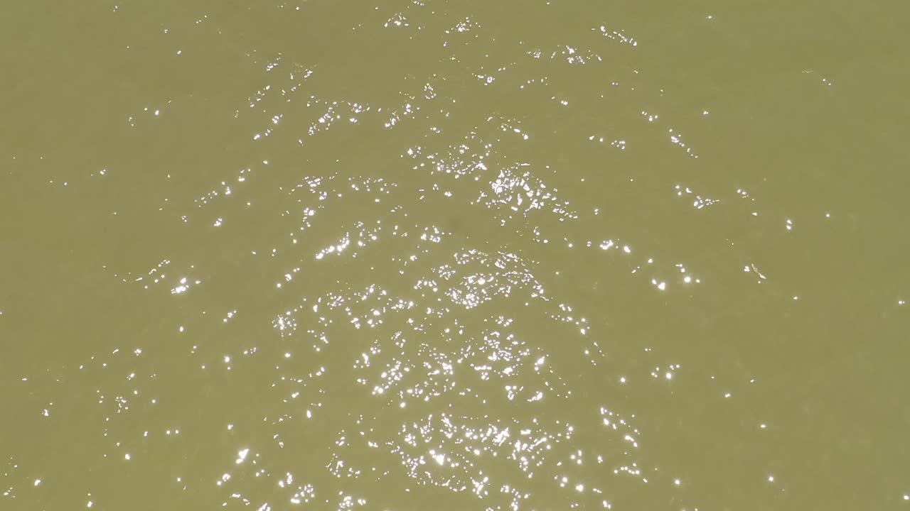 강 물 표면에서 반 ⁇ 이는  ⁇ 빛, 조용한 여름 저녁