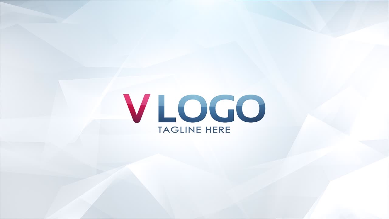 Stilrent Abstrakt Geometrisk Baggrund med Logoafsløringsanimation