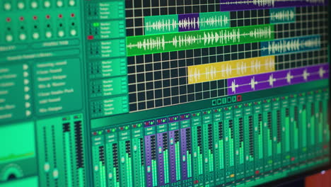 espacio vacío utilizado para grabar música en herramientas electrónicas en un estudio doméstico