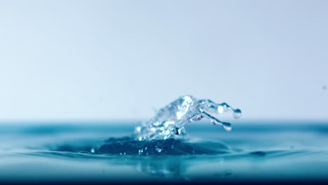 drop close-up of water falls in a super slow motion.