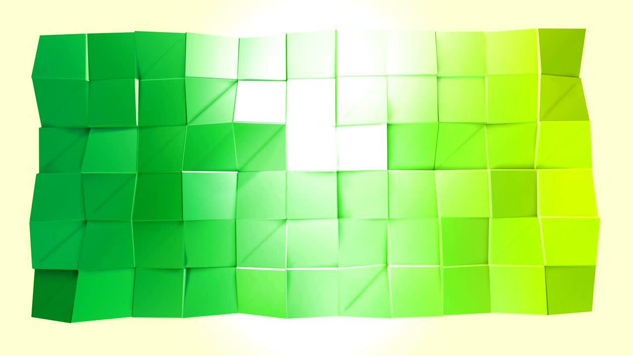 Abstract low poly style looped background. 3d seamless animation in 4k. Modern gradient colors. Low poly green surface v3