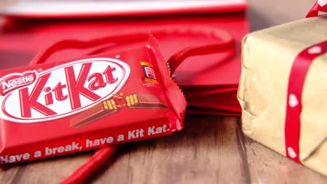 kitkat chocolate bar with gift wrapping