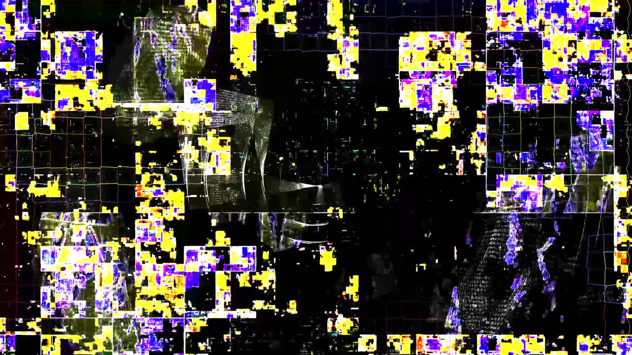 Abstract Geometric Digital Glitch Art