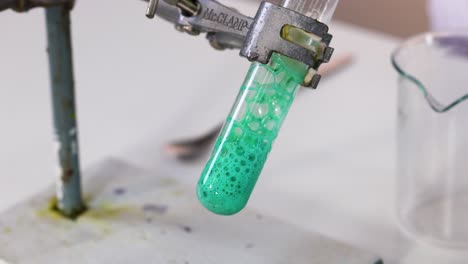 chemical reaction in a laboratory setting