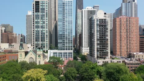 antena de chicago con edificios altos