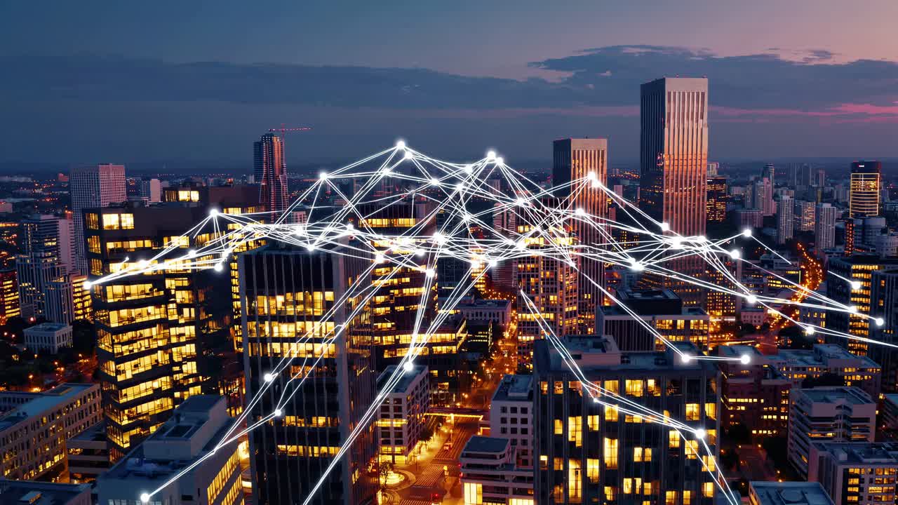 Connected City at Night