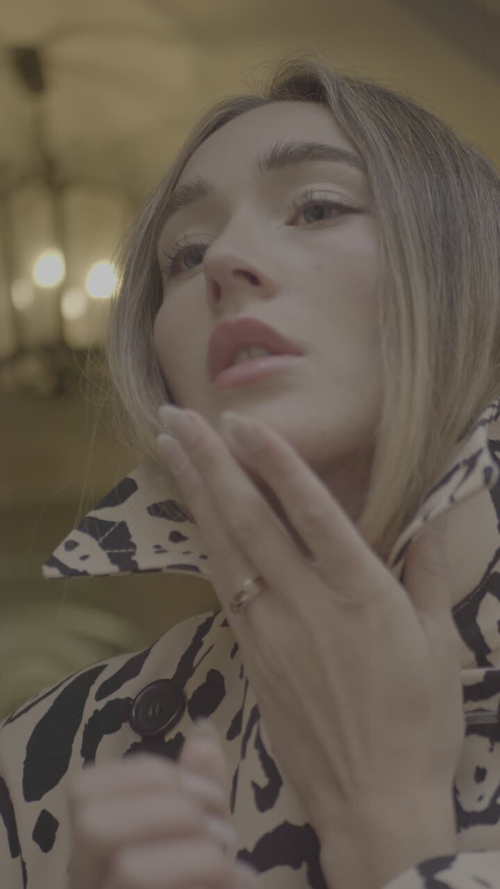 Woman in Leopard Print Coat