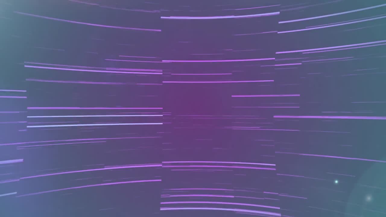 Animation of multiple light trails moving in hypnotic motion background